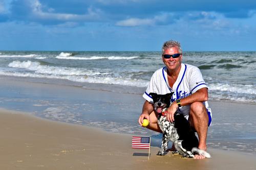 On the beach with Tango