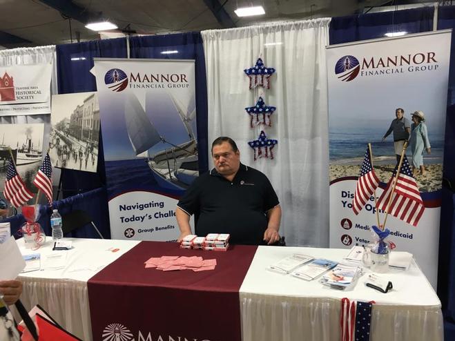 Mike Costa representing Mannor Group at the Traverse City Senior Expo