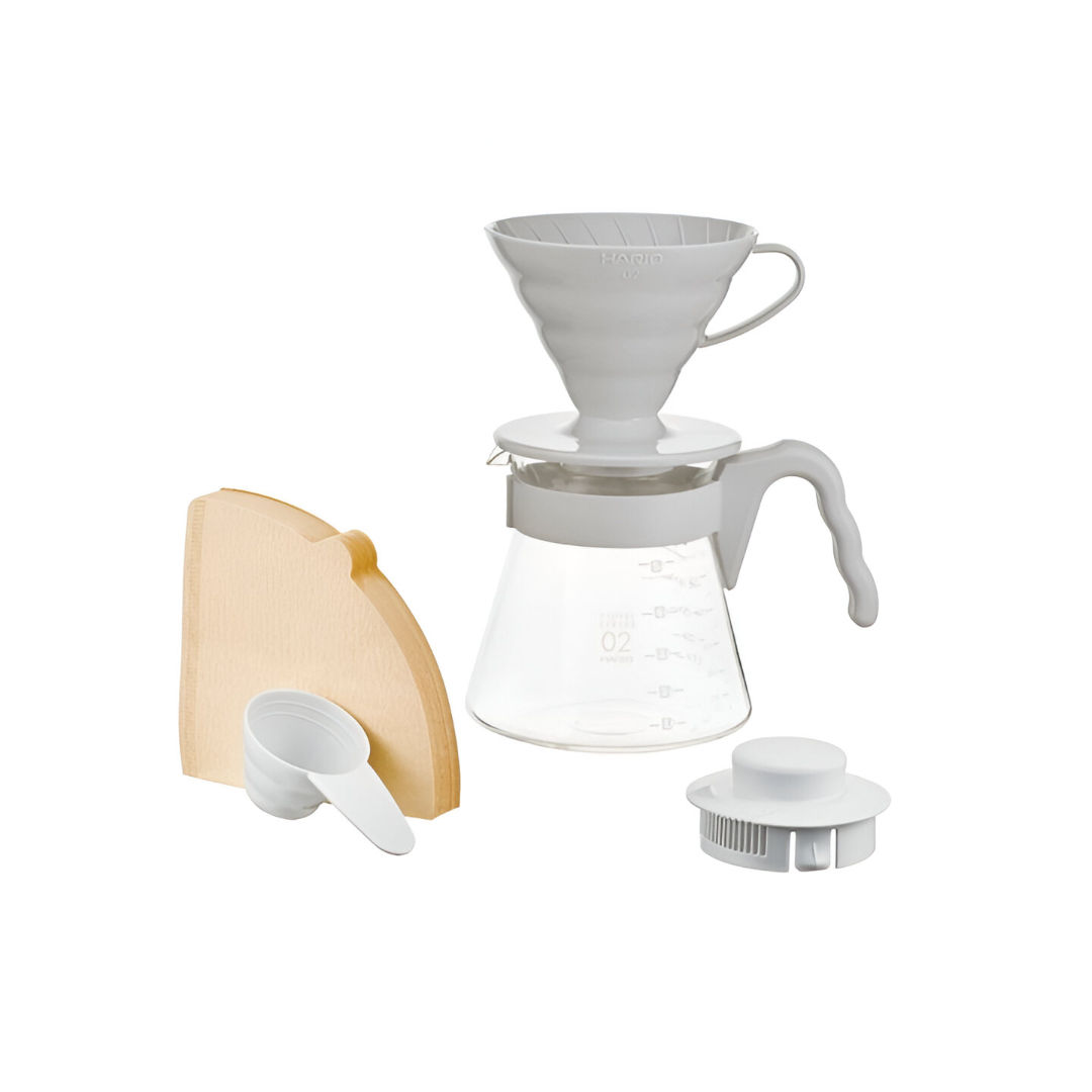 Hario V60 Brewing Starter Kit (Resin Gray / Monochrome)