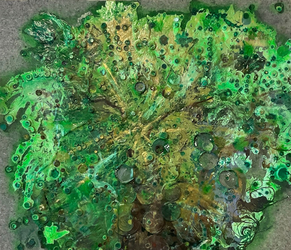 Self Similar Fractal_2024_60 x 70_mixed media on felt