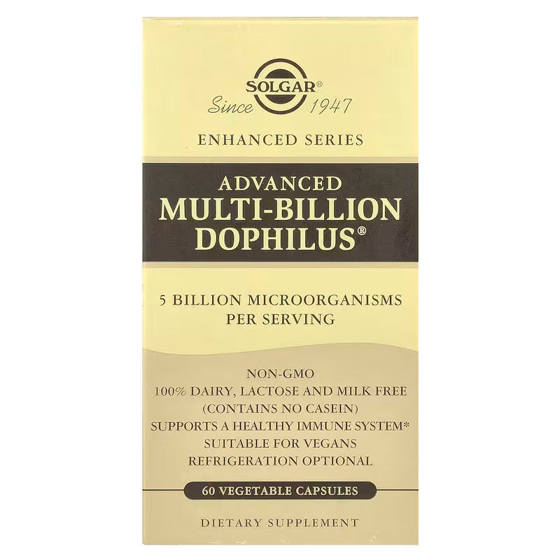 Miniatura: Probioticos Advanced Multi-Billion Dophilus Solgar 60 Vegetable Capsules