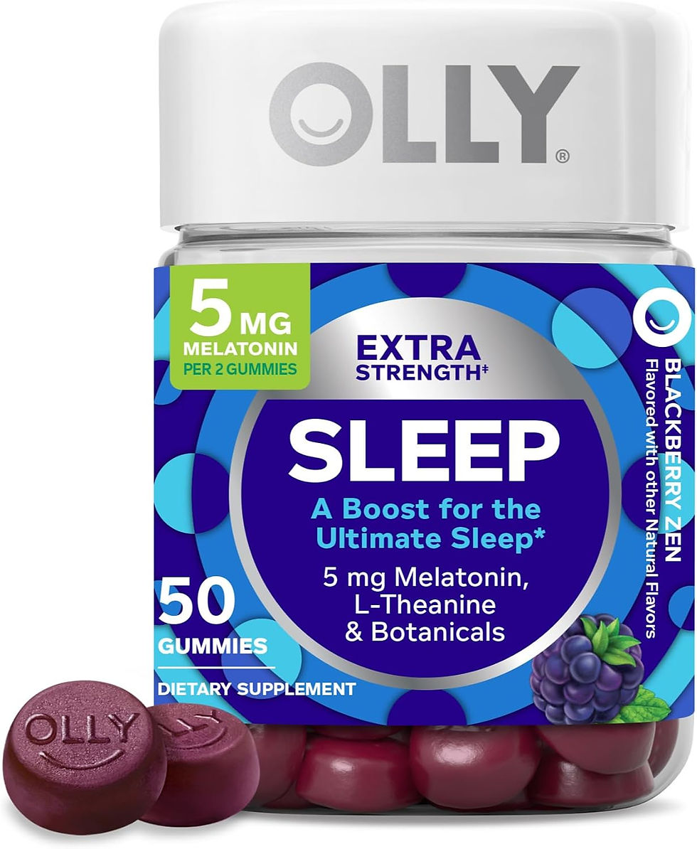Gomitas de Melatonina para Adultos Olly Sleep 5 mg Sabor Mora 70 Gomas