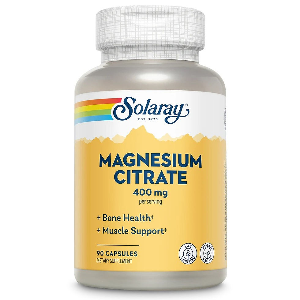 Citrato de Magnesio Solaray Magnesium Citrate 400 mg 90 Capsulas