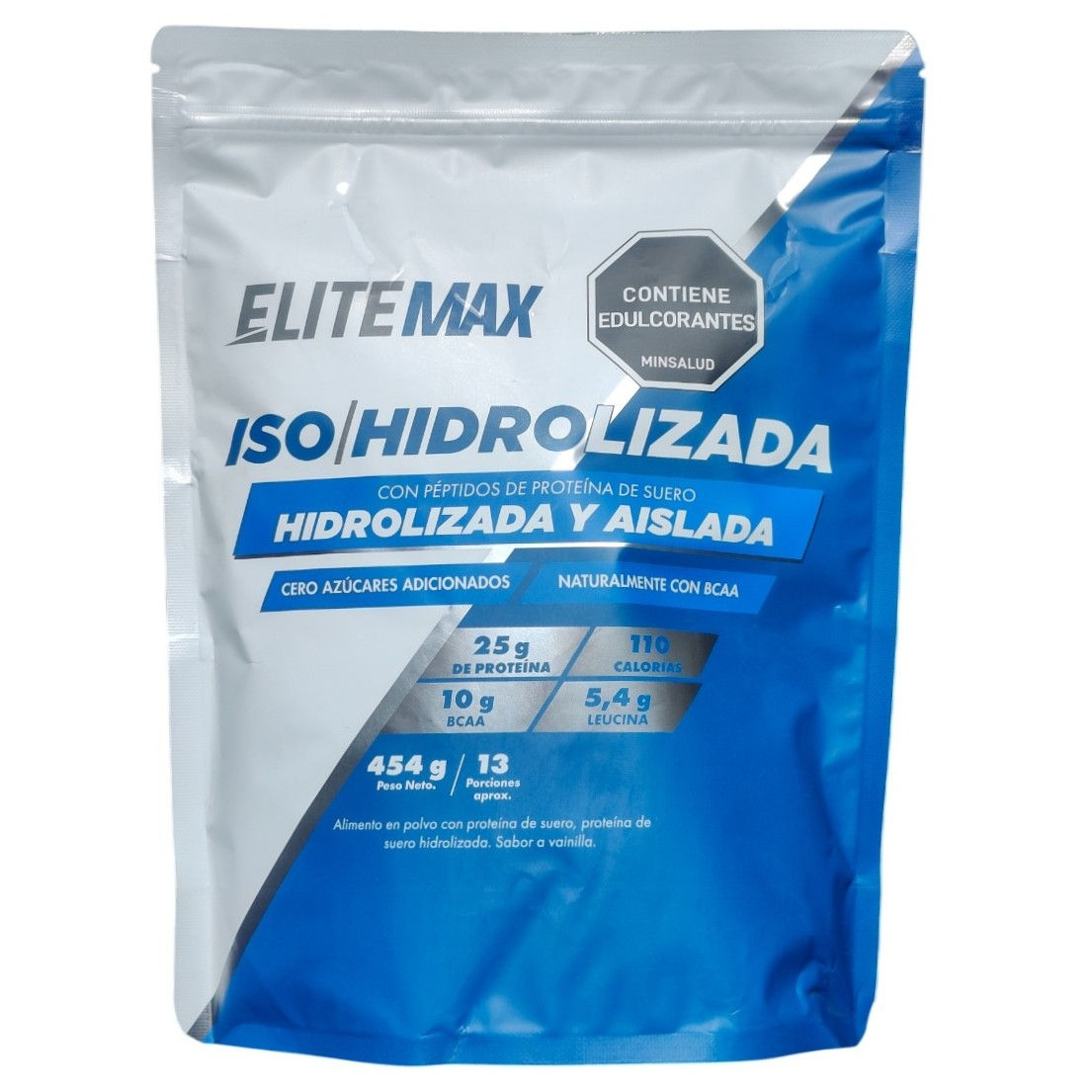 Proteina ISO Hidrolizada EliteMax Aislada en Polvo Vainilla 1 Lb