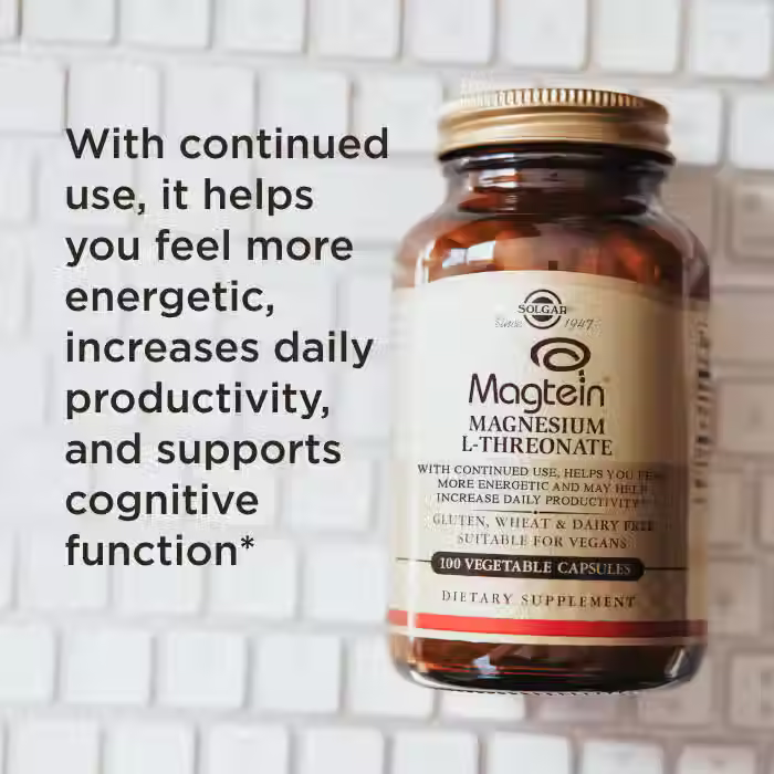 Miniatura: Treonato de Magnesio Solgar Magtein 100 Capsulas