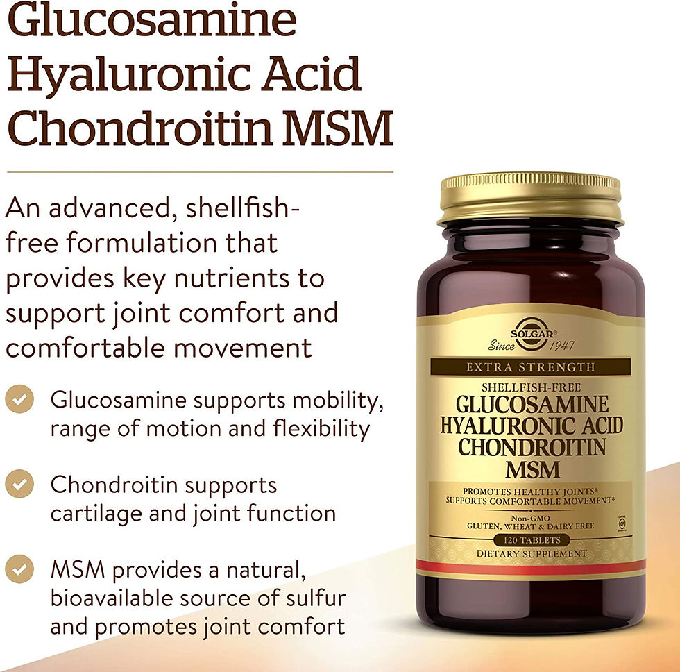 Miniatura: Glucosamina Acido Hialuronico Condroitina Msm Colageno Solgar 120 Tabletas