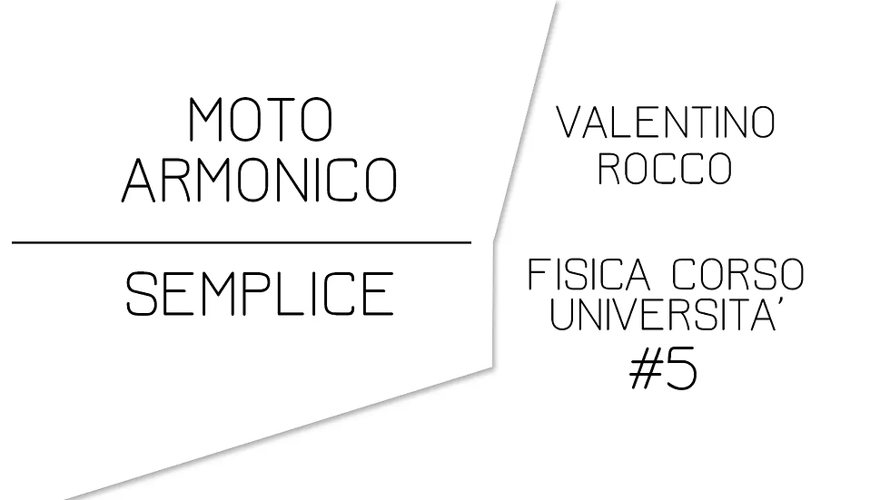 MOTO ARMONICO SEMPLICE