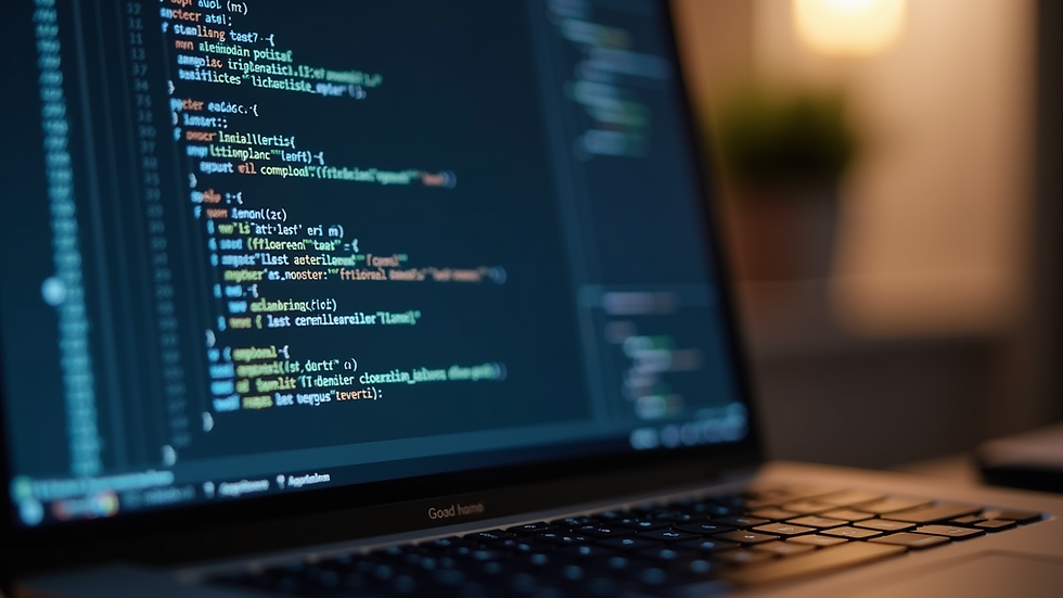 Close-up view of a laptop screen showing coding exercises