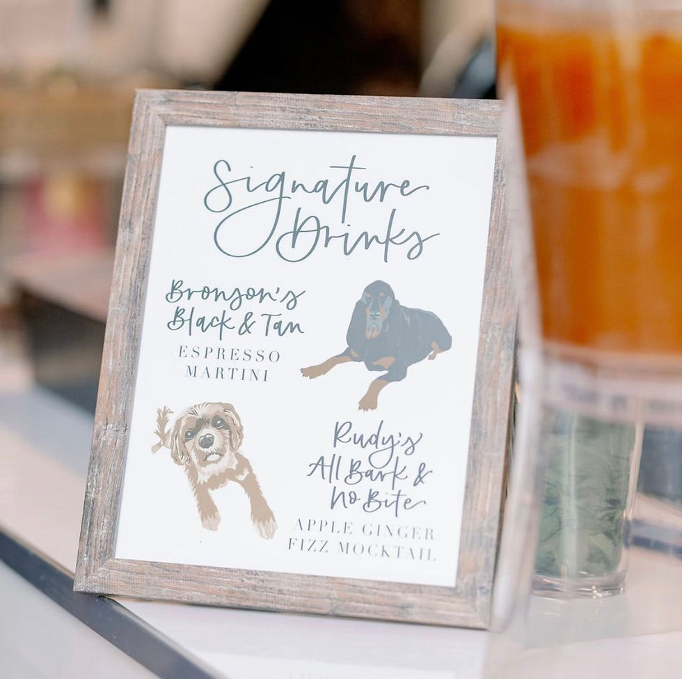 Pet Signature Drink Sign
