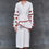 Thumbnail: White Coat with Basque and Handmade Embroidery