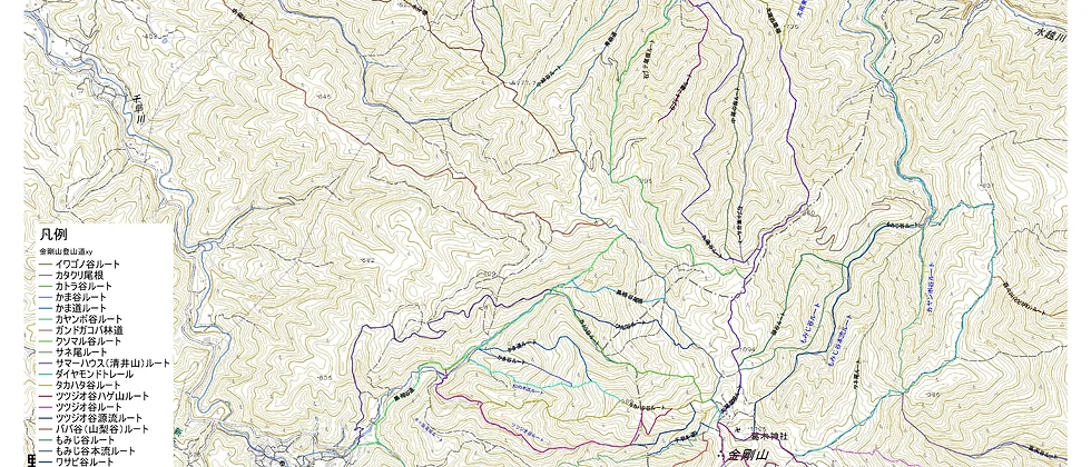 金剛山 登山道 ルート 地図 日本大阪府 Mysite 1