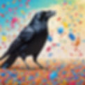 A crow stands proudly as confetti falls around it_edited.jpg