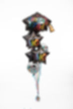 Graduation Dream Big Foil Balloon Bouquet Helium White Black