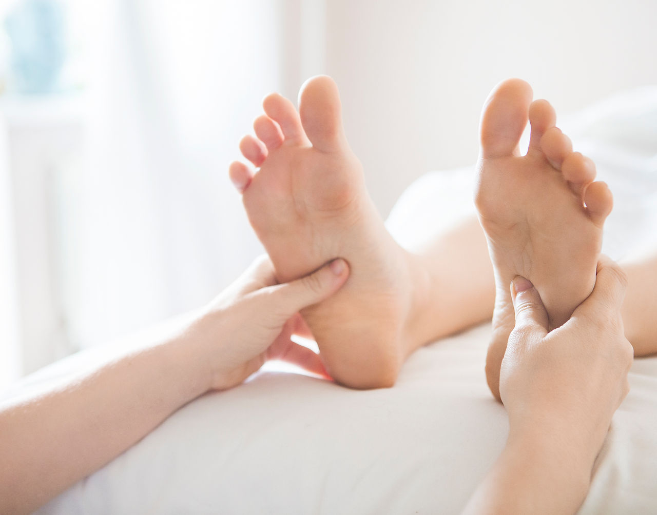 Sesión de terapia de masaje de pies