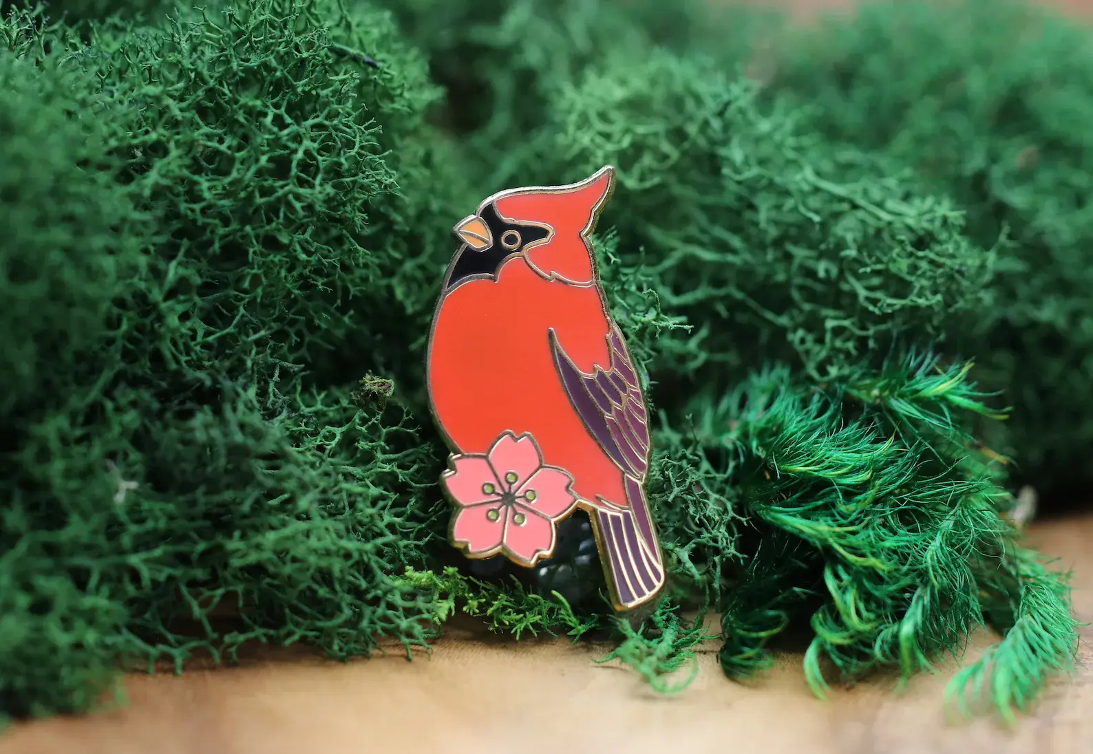 Cardinal Enamel Pin