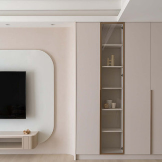 Thi công nội thất căn hộ chung cư theo phong cách Minimalism & Creamy hệ tủ lưu trữ