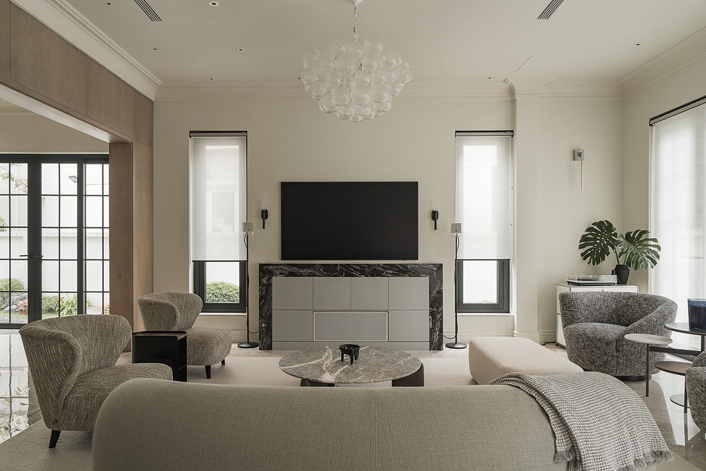 Thi công nội thất phòng khách Villa ciputra