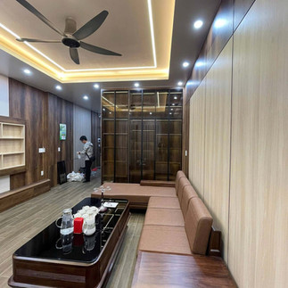 Thi công nội thất nhà phố Bồ Xuyên, Thái Bình - Bộ sofa phòng khách