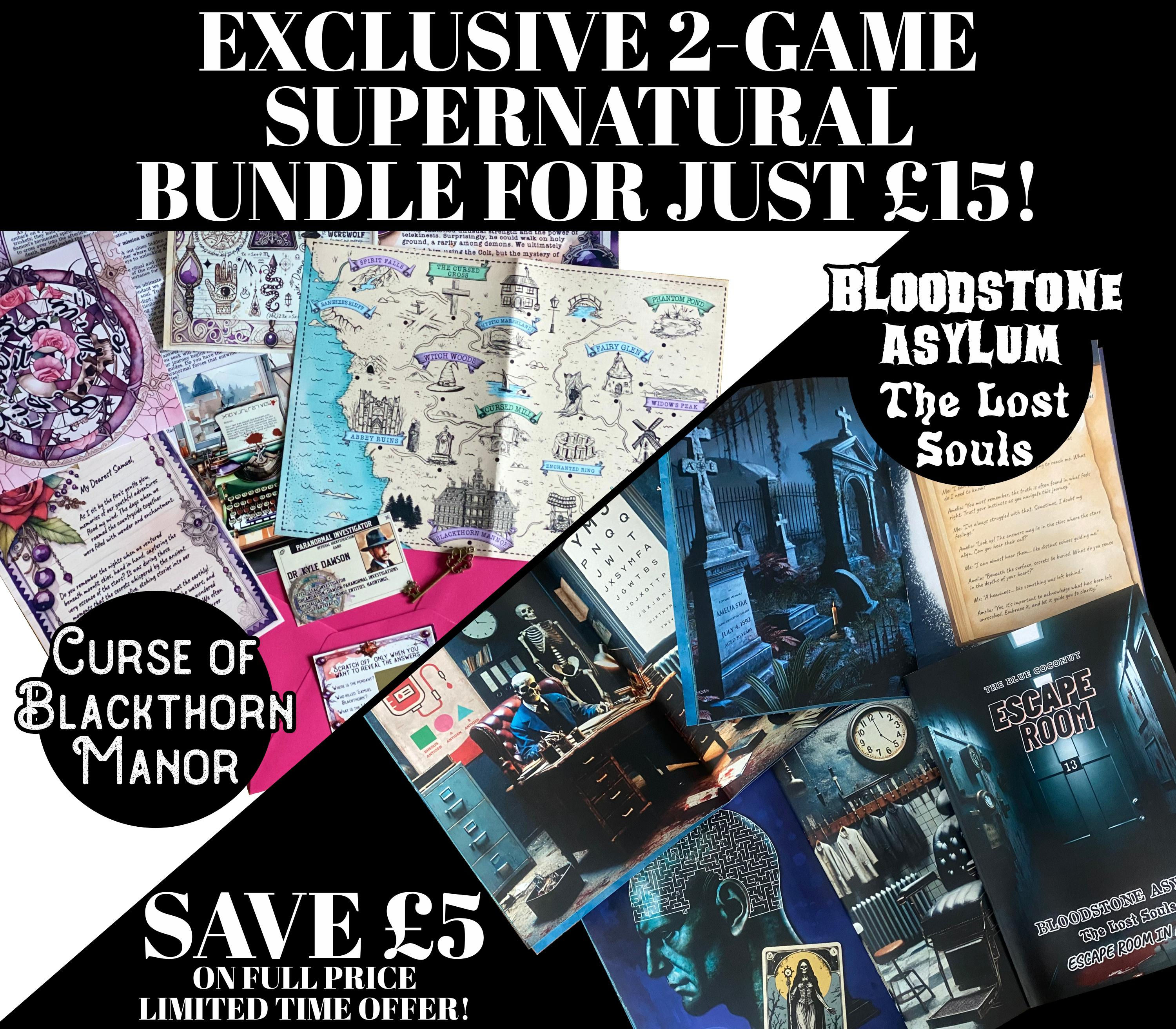 Escape Room Bundle - Santa Gift, Tabletop Puzzles, Ghost Adventure, Family Game