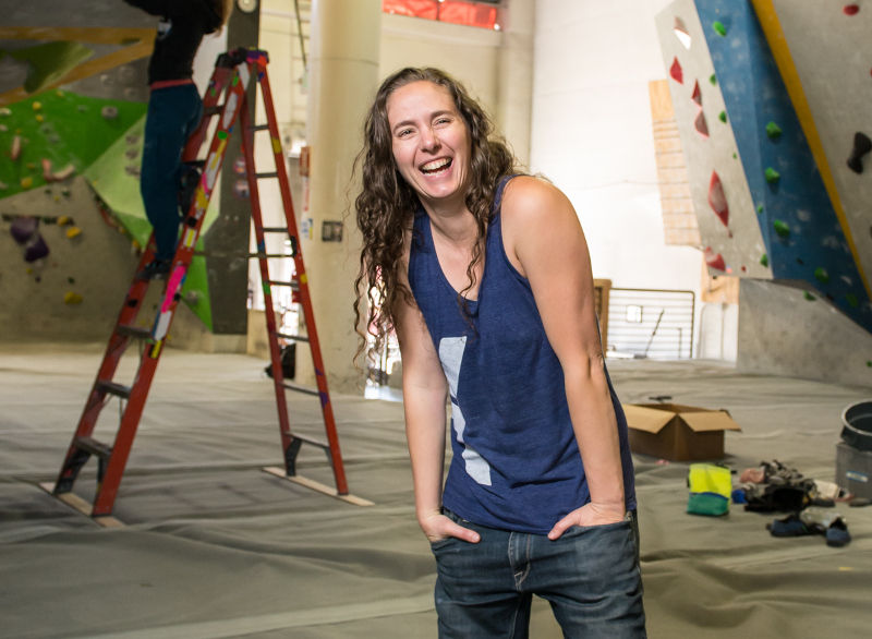 Routesetting with Jackie Hueftle