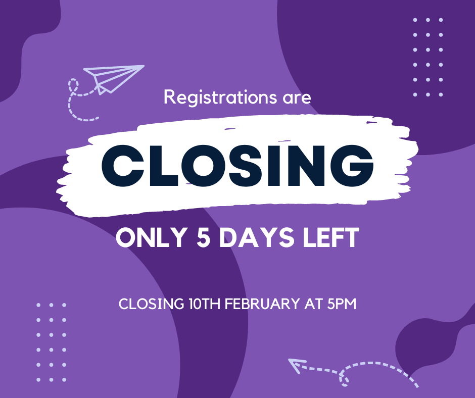 Registrations Closing Soon!