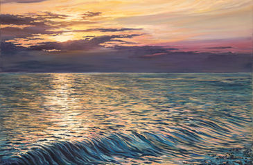 Waves rolling in on Lake Huron
