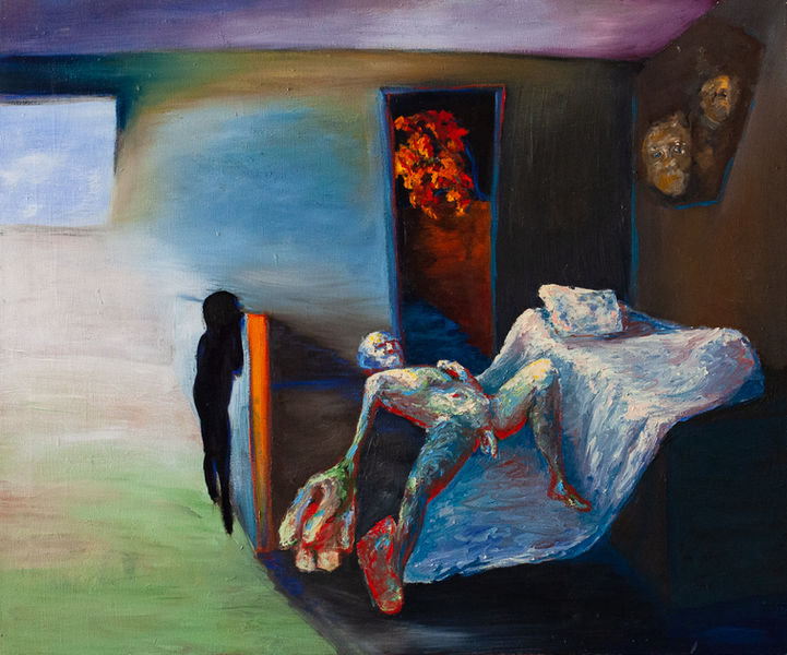 Painting titled "Shame" by Joe Rondinone