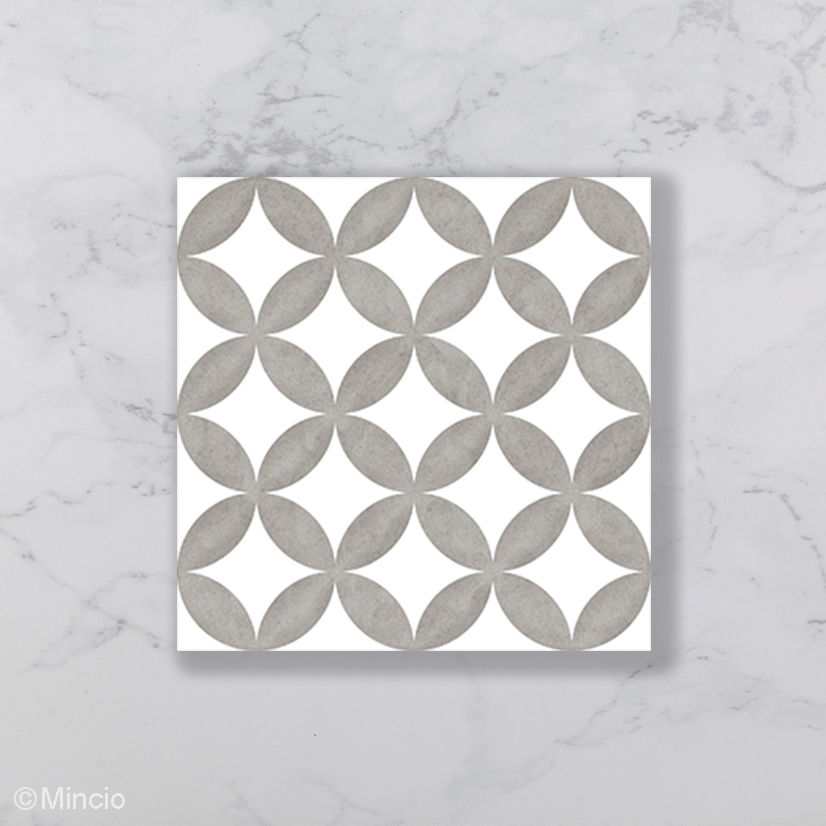 Portugese Patroon Cirkels Grijs vloer/wandtegels