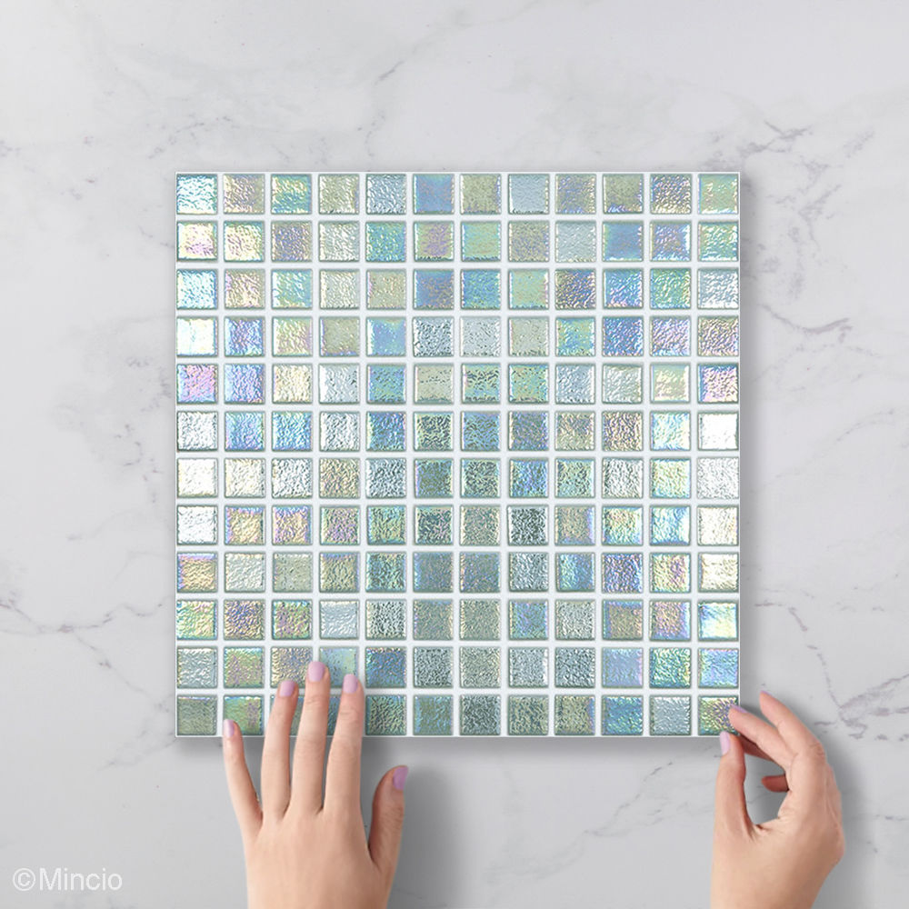 Licht Blauwe Vierkant Glasmozaïek Tegels