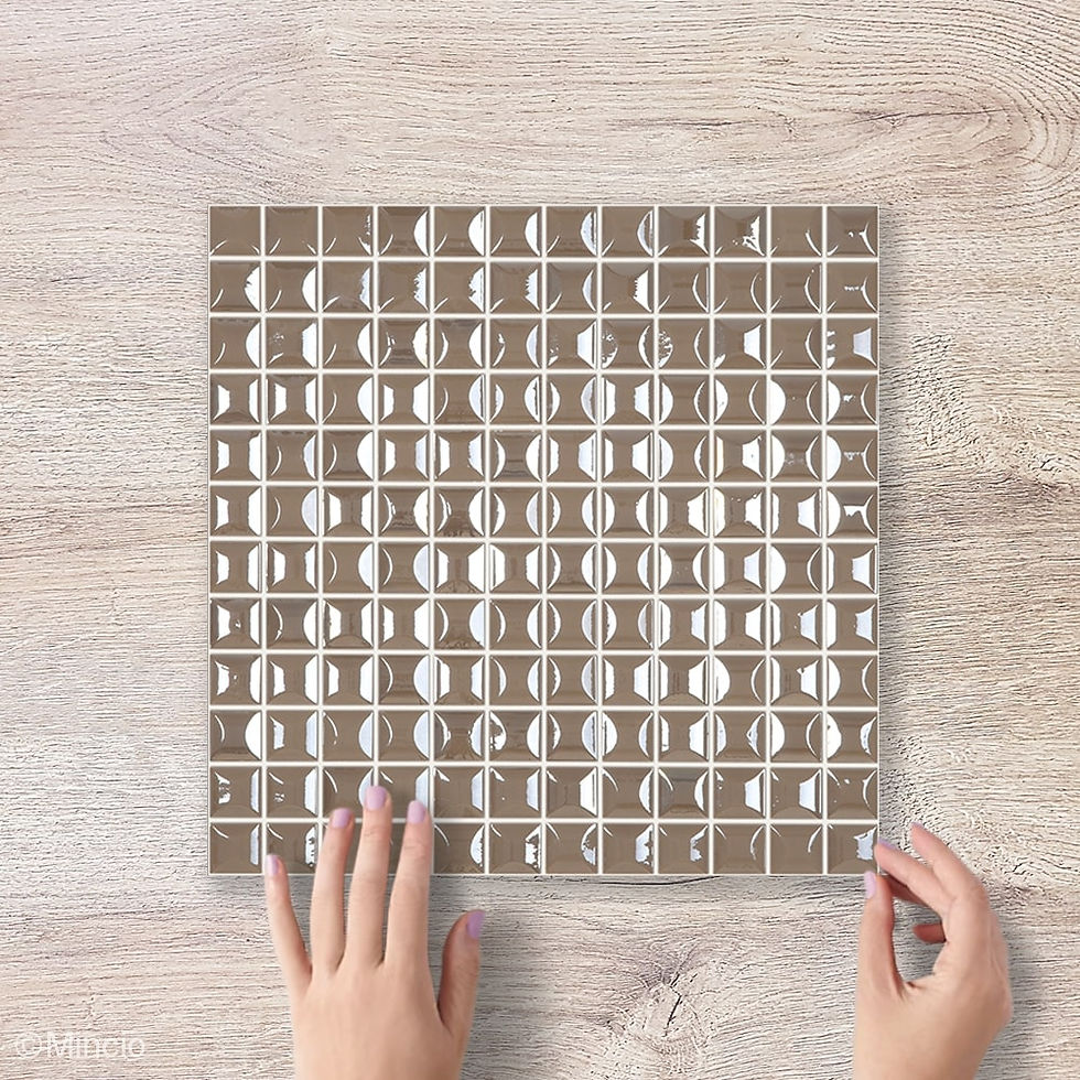 Coffee Bruine Vierkant Glasmozaïek Tegels