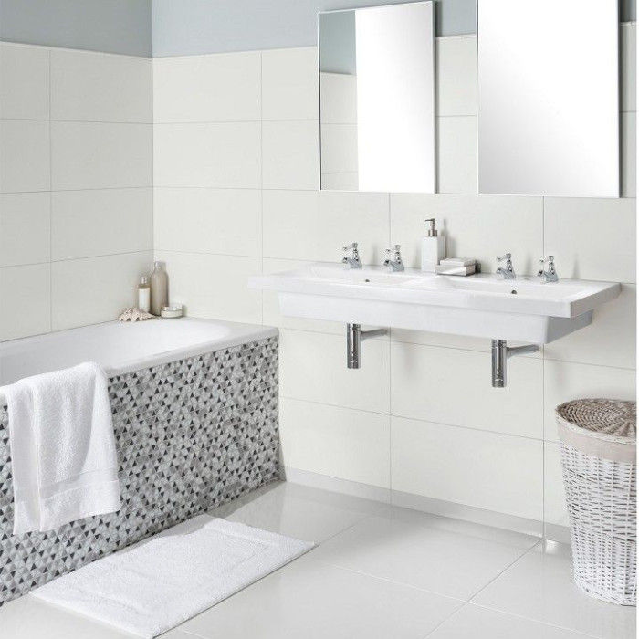 Mat Wit Wandtegels in de badkamer