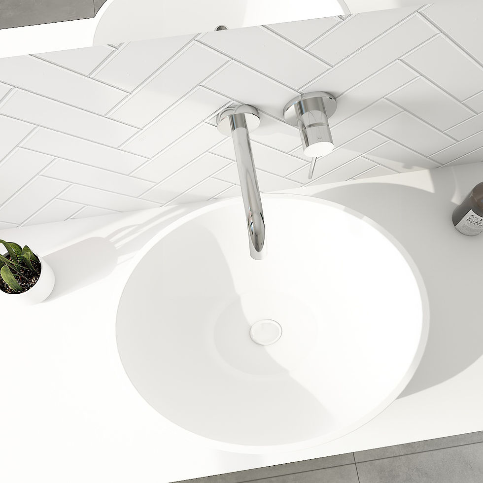 Thumbnail: Inbouw wastafelkraan in chroom met compleet inbouw en afbouwdeel