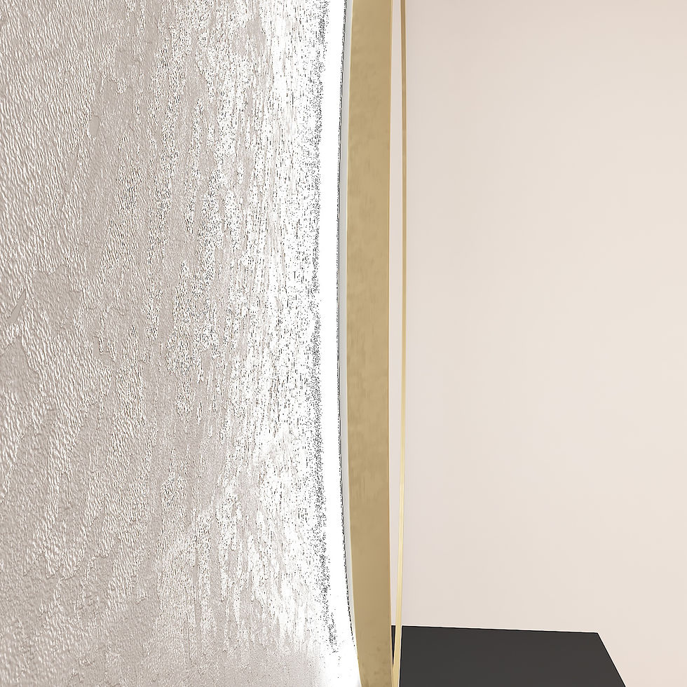 Thumbnail: Ronde spiegel met mat gouden rand incl. led verlichting 80 cm