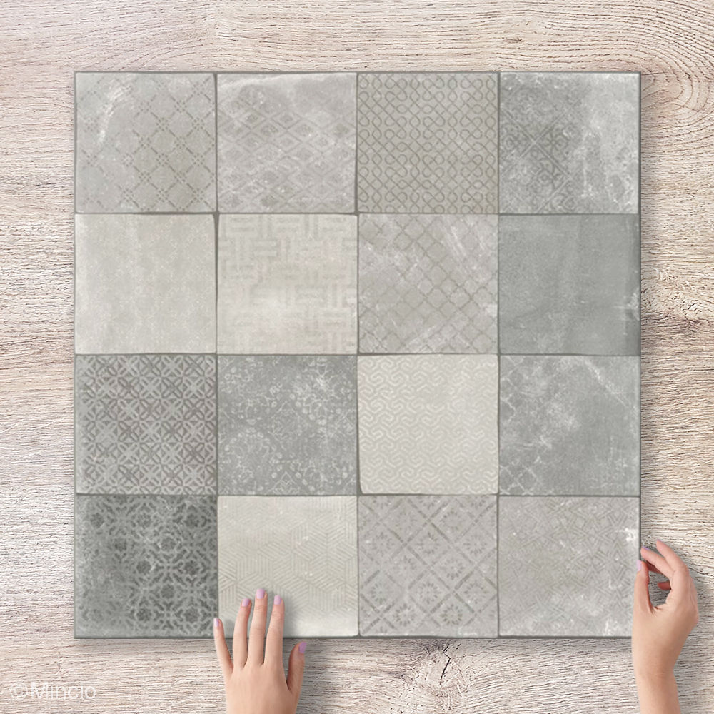 Keramische betonlook vloer/wandtegels grijs