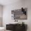 Thumbnail: Spiegel rechthoek zonder rand op geborsteld aluminium frame 120x70 cm