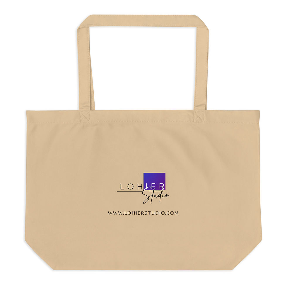 Thumbnail: Large organic "Golden Enchantress" tote bag