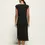 Thumbnail: Nation Los Angeles Kalee Column Midi.  Easy cotton jersey black dress.  Featuring bow tie detailing.  Back view.