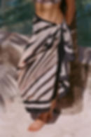 Vitamin A's Samara Sarong in Shell Stripe Cotton Cupro. Your must have beach layer.