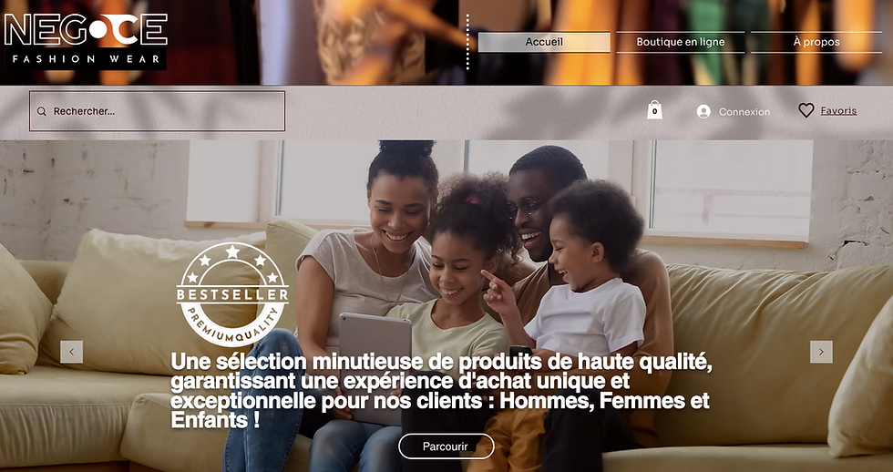 Creation de boutique e-commerce pour la vente de vêtements au Senegal, à Dakar