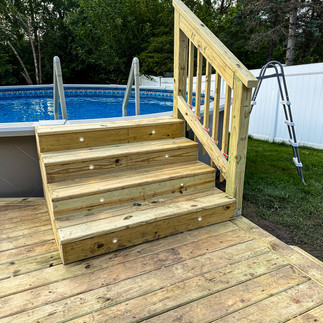 The compThe completed new deck installation by Berno Renovations in Lisle, IL, leted new deck install