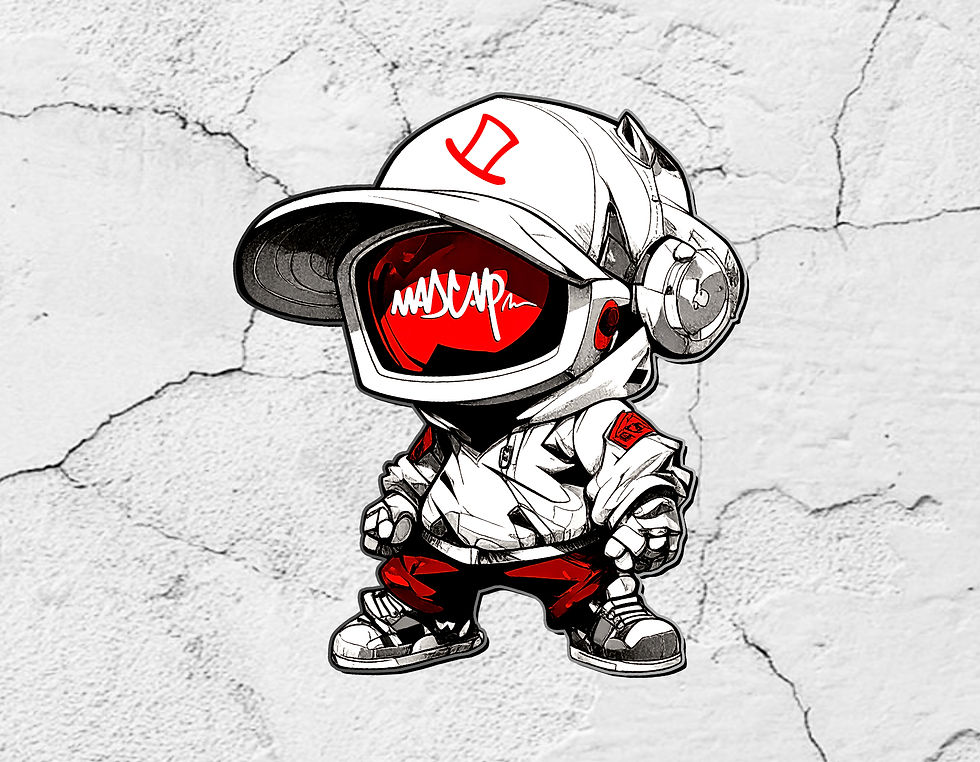 Thumbnail: Custom MadCap Sticker UV DTF (90mmX79mm) - ECHO