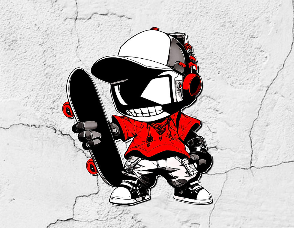 Thumbnail: Custom MadCap Sticker UV DTF (90mmX79mm) - Skater 02