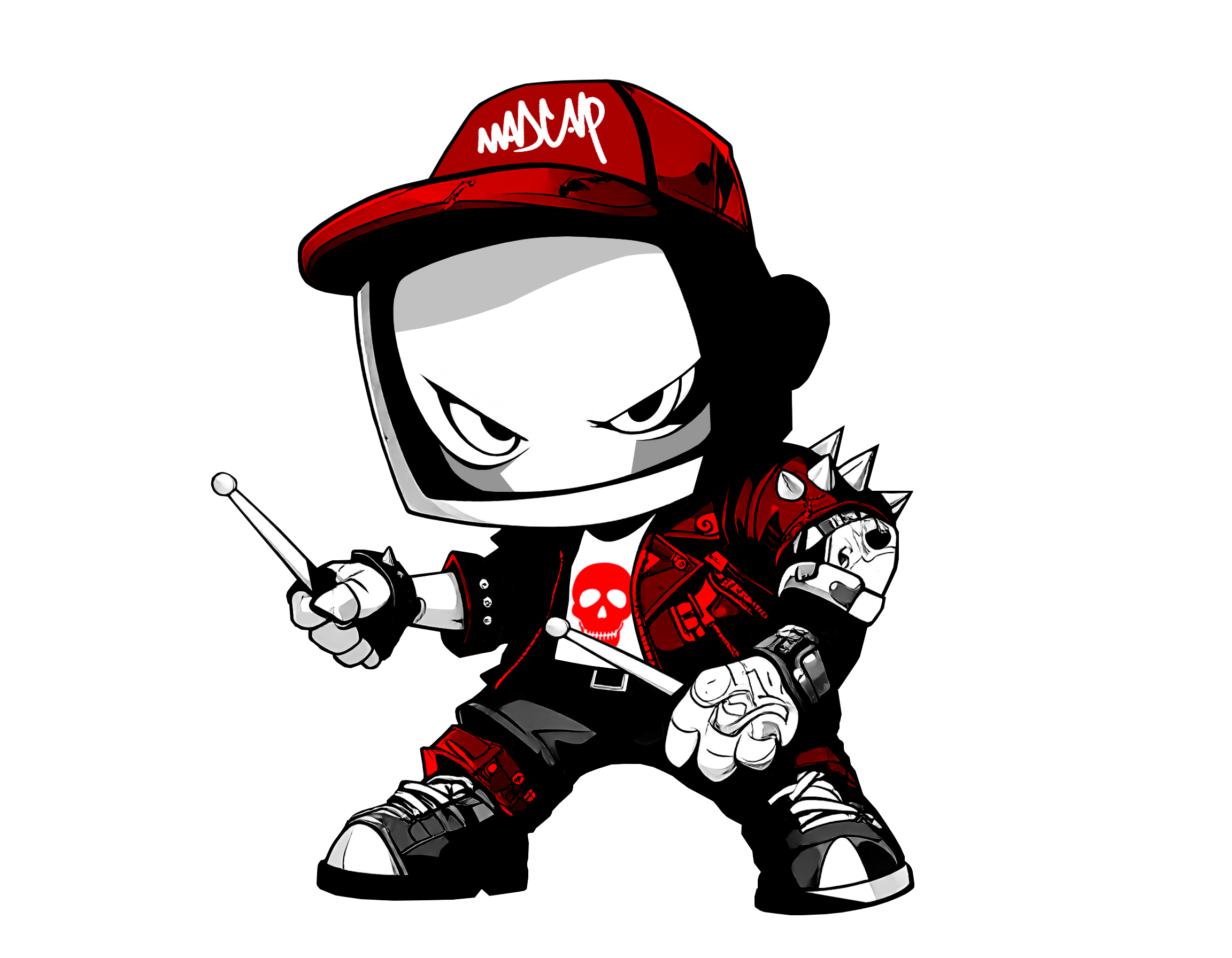 Custom MadCap Sticker UV DTF (90mmX79mm) - Rocker 05