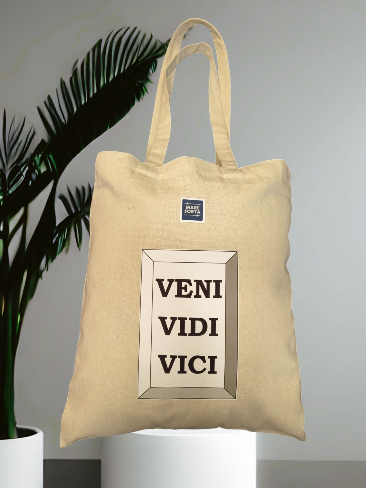 Bolsa de tela en algodón "Veni Vidi Vici"