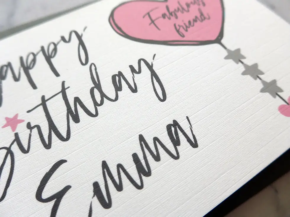 Thumbnail: Personalised Birthday Card for Friend, Custom Name Greeting Card for Her, Fabulous Friend Birthday Card, Modern Birthday Card