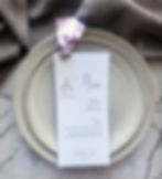 Personalised Wedding Menu with vellum guest name tag & satin ribbon, Modern Wedding Menu, Monochrome Menu, place cards