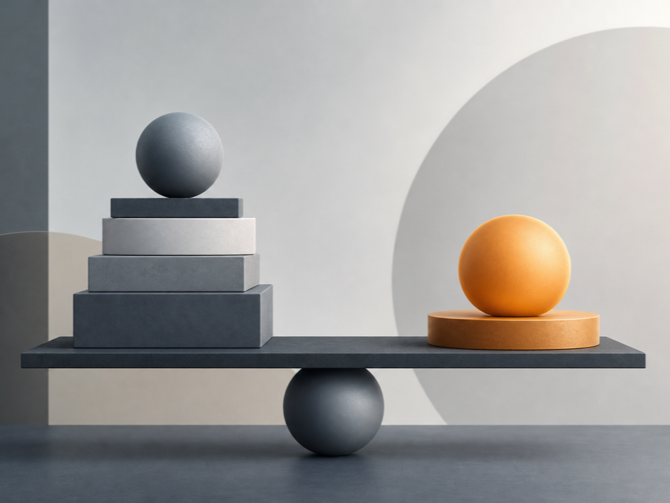 Abstract editorial hero image representing Zoho One cost and value