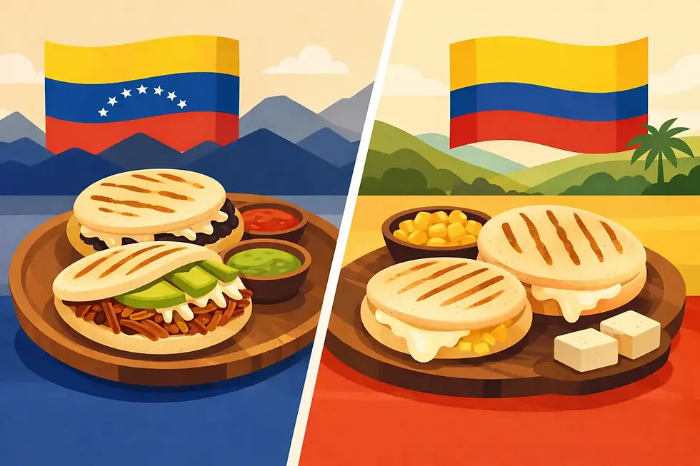 Venezuela vs Colombia Arepas and Their Differences