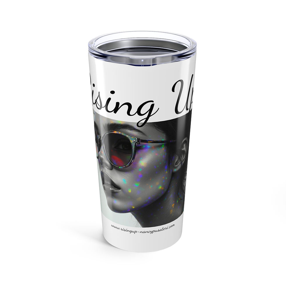 Rising Up Inspirational Tumbler, Motivational Drinkware, 20oz Stainless SteelCup