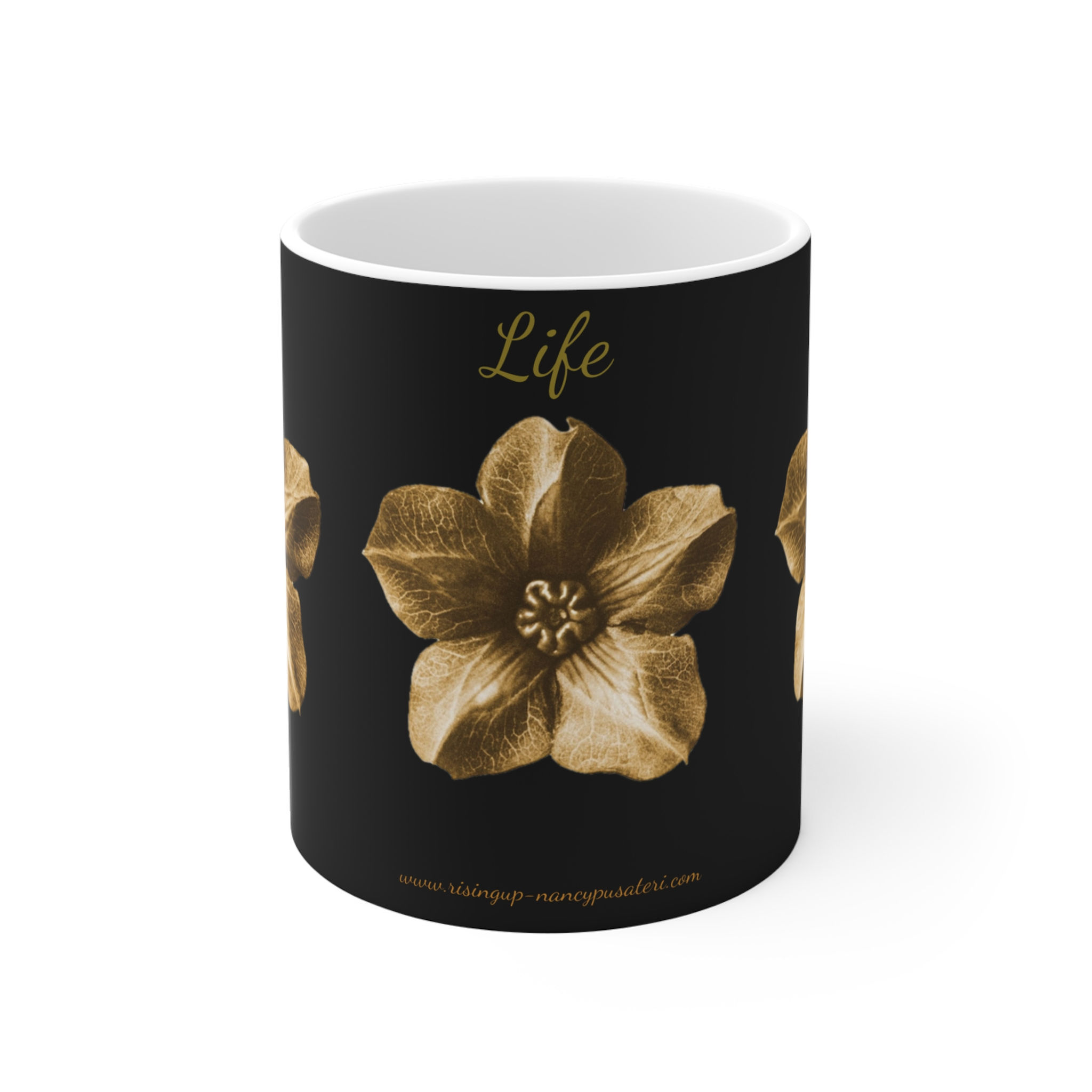 Elegant Rising Up Live-Life-Love Mug - Inspirational Gift, Tea/Coffee Lover